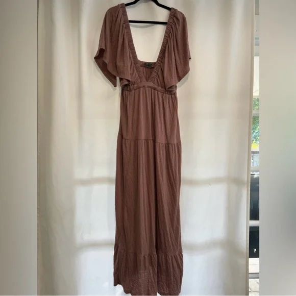 Free People XL Beach LaLa Maxi Dress In Antique Oak - Picture 4 of 6